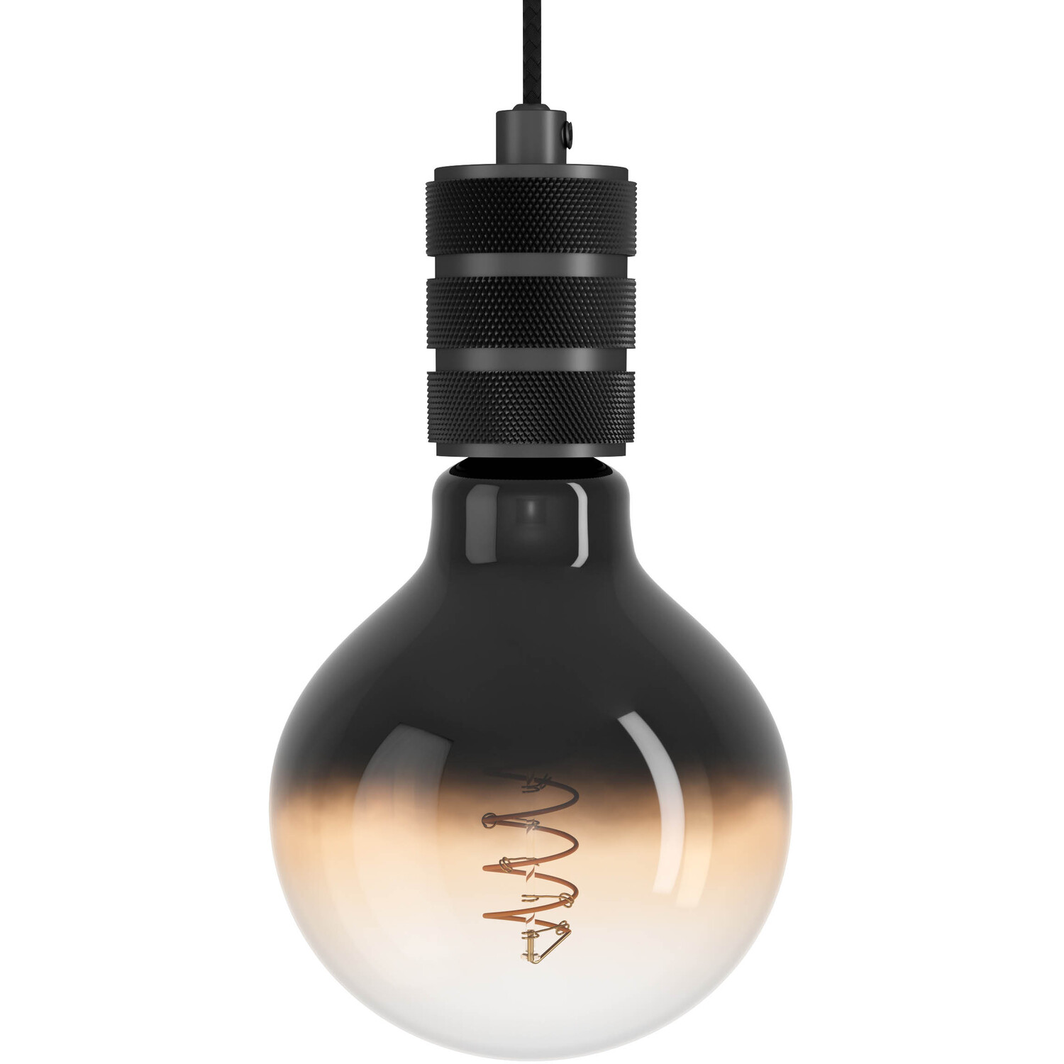 Eglo Single Pendant Light E27 Black Yorth - Nickel-nero Black