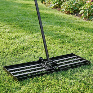 Garden Lawn Levelling Rake with Foldable Head