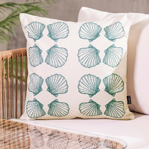 2 Pack Cushion 43x43 Kyoto Fabric, Small Sea Shell