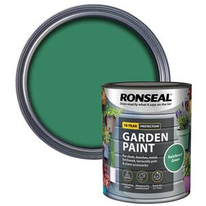 Ronseal Garden Paint Rainforest Green 750ml - 39438 - Perfect for All Garden Surfaces