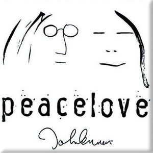 John Lennon Peace & Love Fridge Magnet