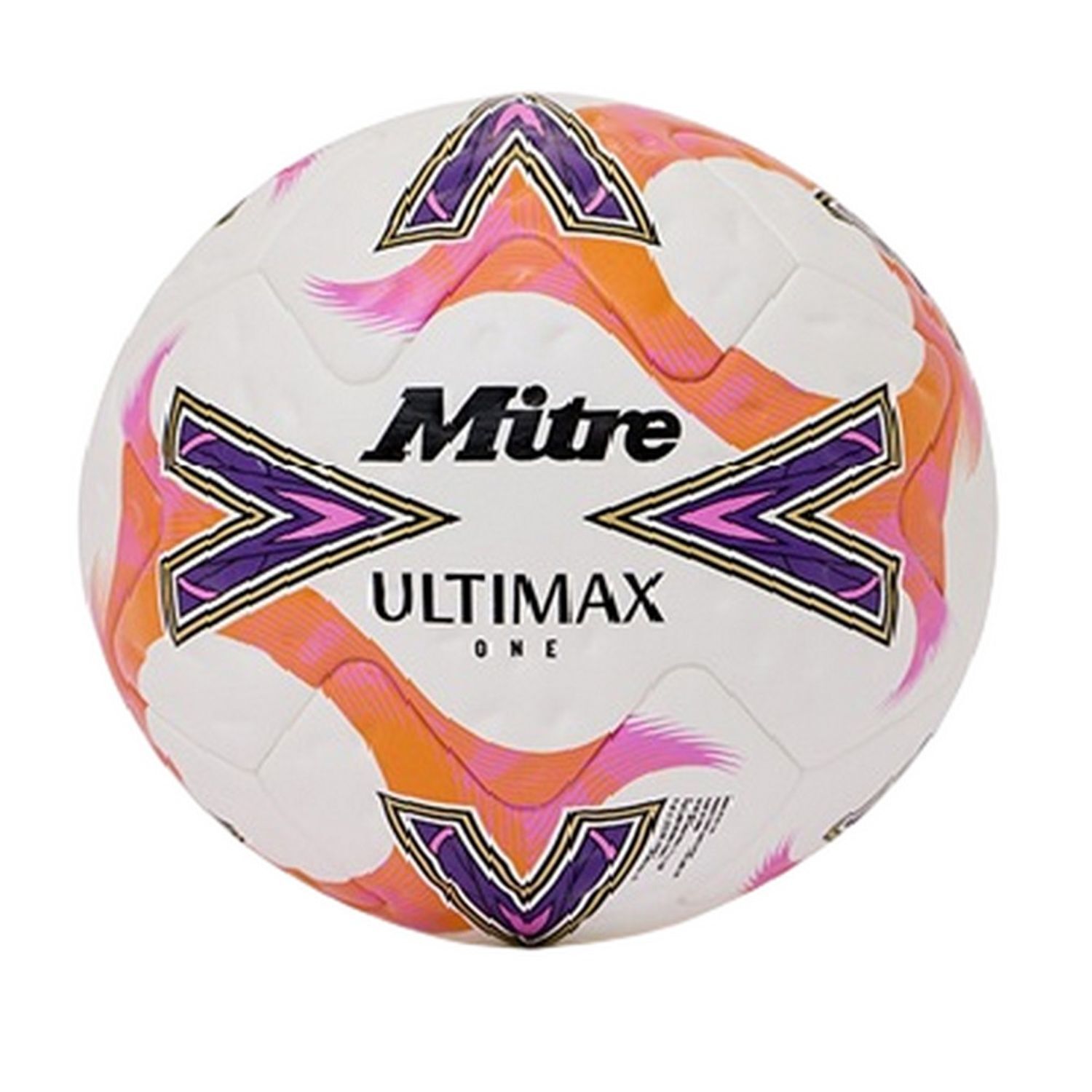 Mitre Ultimax One 26 Logo Football - White/Orange/Purple