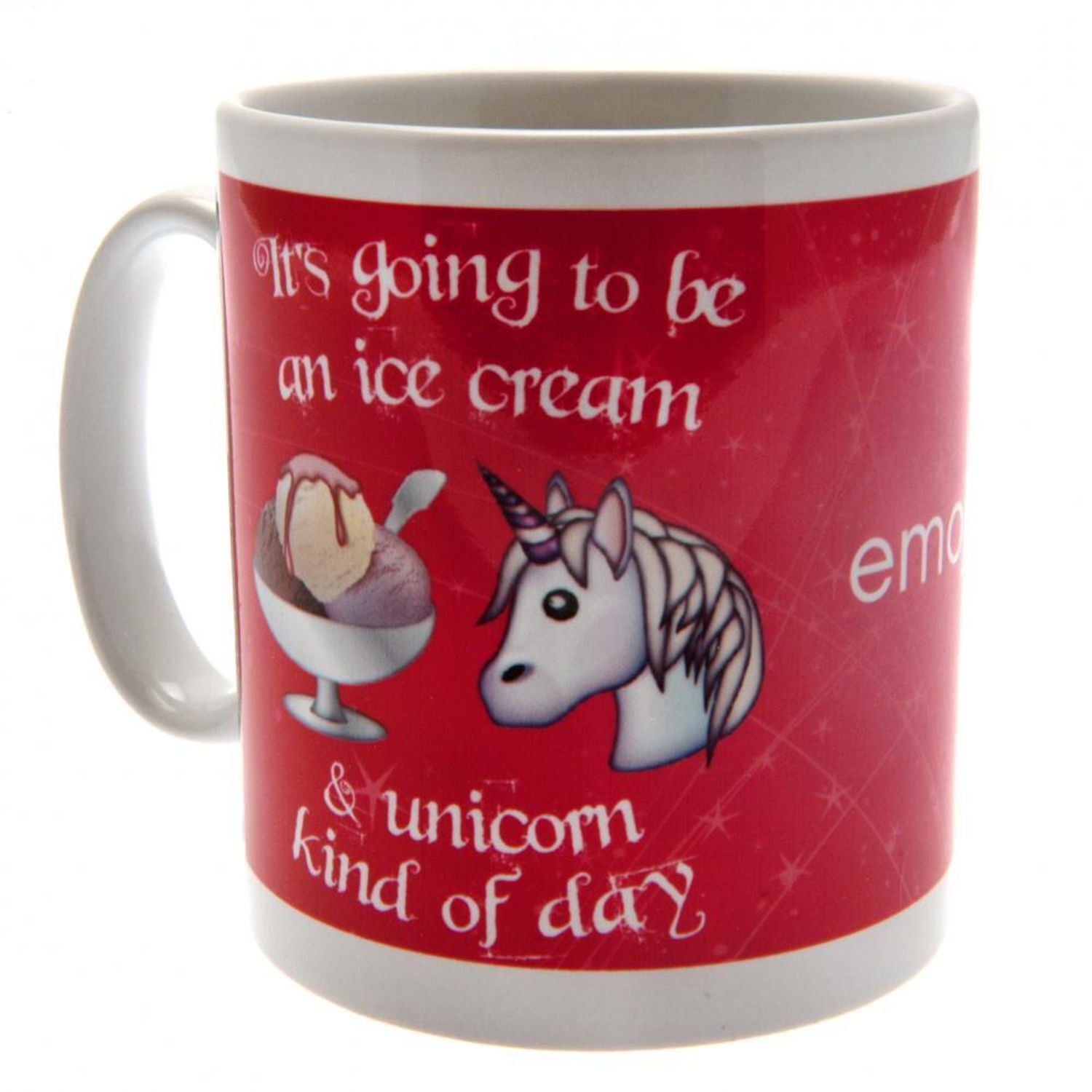 Emoji Official Unicorn Mug - Red/White