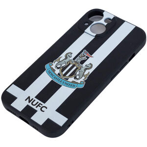 Newcastle United FC iPhone 15 Compatible Silicone Striped Phone Case