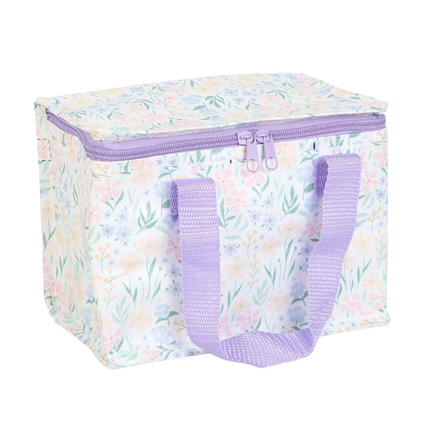 Something Different Ditsy Floral School Lunch Bag - Lilac/Pink/Green