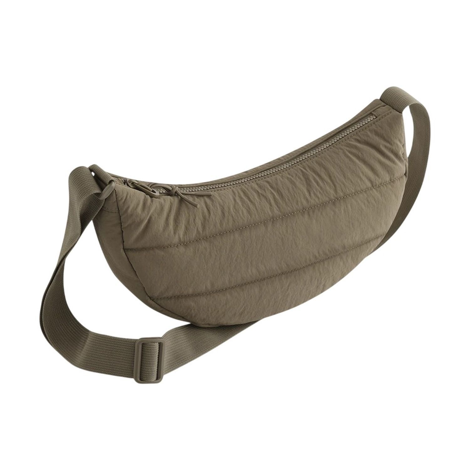 Bagbase Plain Quilted Crossbody Bag - Earthy Green
