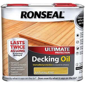 Ronseal Ultimate Decking Oil Natural Pine 2.5 Litre - Wood Protection