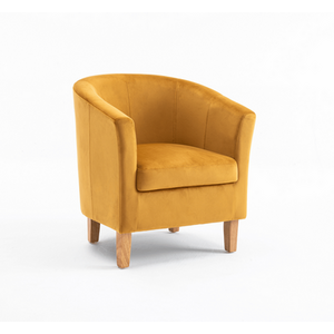 Mustard Bedford Small Padded Curved Back Tub Chair shot 16028259