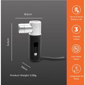 Mini Massage Gun 3 Speed Deep Tissue Muscle Massager With 4 Heads