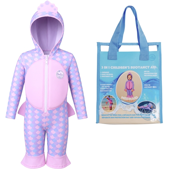 Onesea Mermaid Outfit - 3-in-1 Childrens Buoyancy Aid