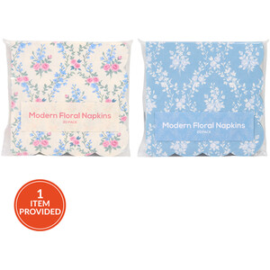 Pack of 20 Modern Floral Napkins