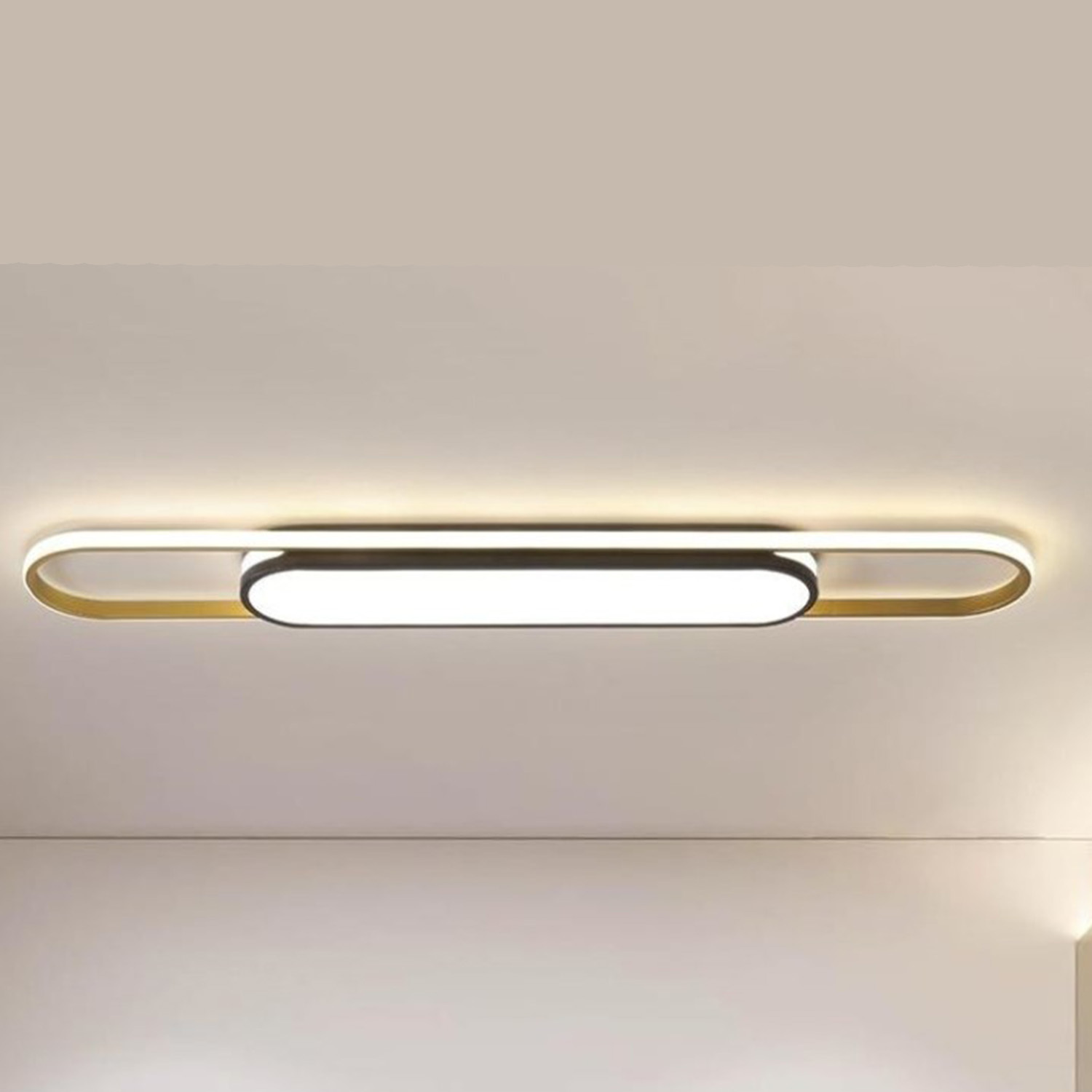 The Bath Plus Tb+ Led Ceiling Light Gold And Black With Remote Control - Black And Gold