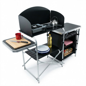 MoverX Portable Camping Kitchen Unit with Aluminium Frame