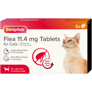 Pack of 6 Flea Tablets for Cats