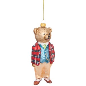 Traditional Dapper Hanging Bear Decoration