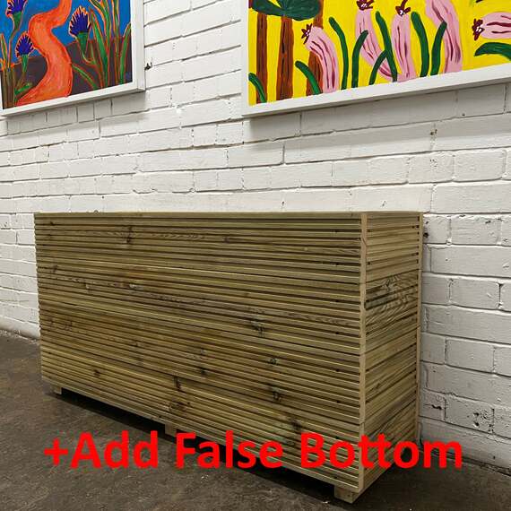Tall 1-Meter Wooden Decking Planter