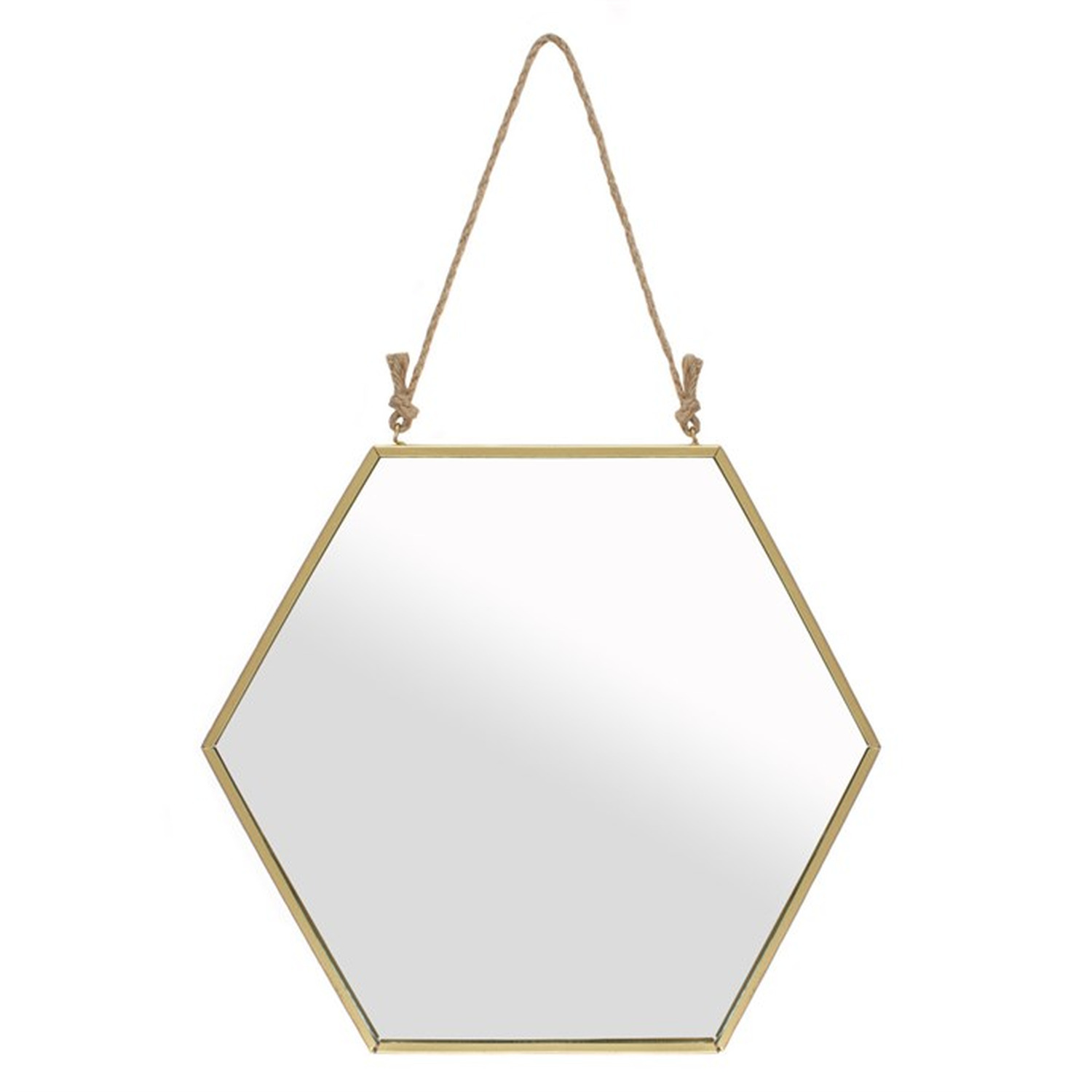 Image of Large Gold Geometric Mirror - Gold