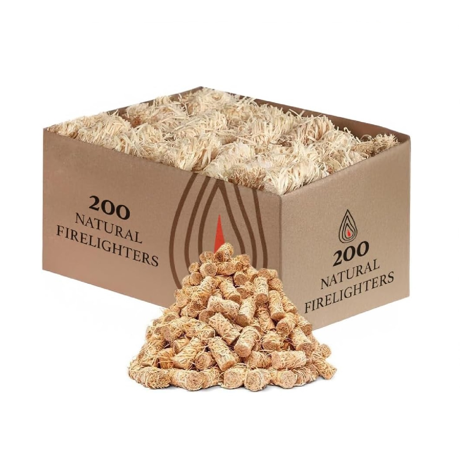 Image of 400Pc Eco Firelighters - Brown /&hellip;