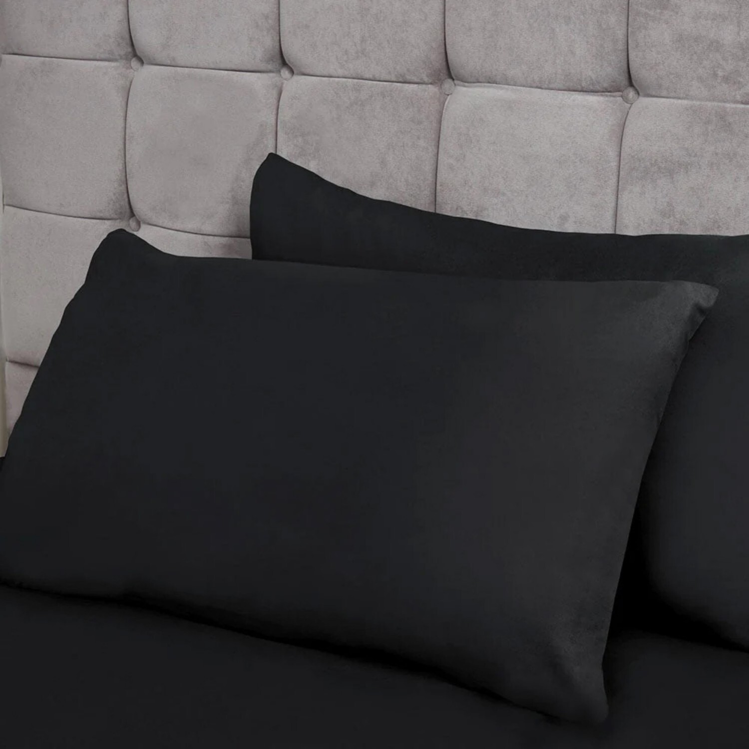 Voltico Soft Touch Non-Iron Easy Care Pillowcase Pair - Black