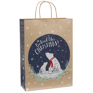 Pack of 12 Eco Nat Artic Explorer Large Christmas Gift Bags