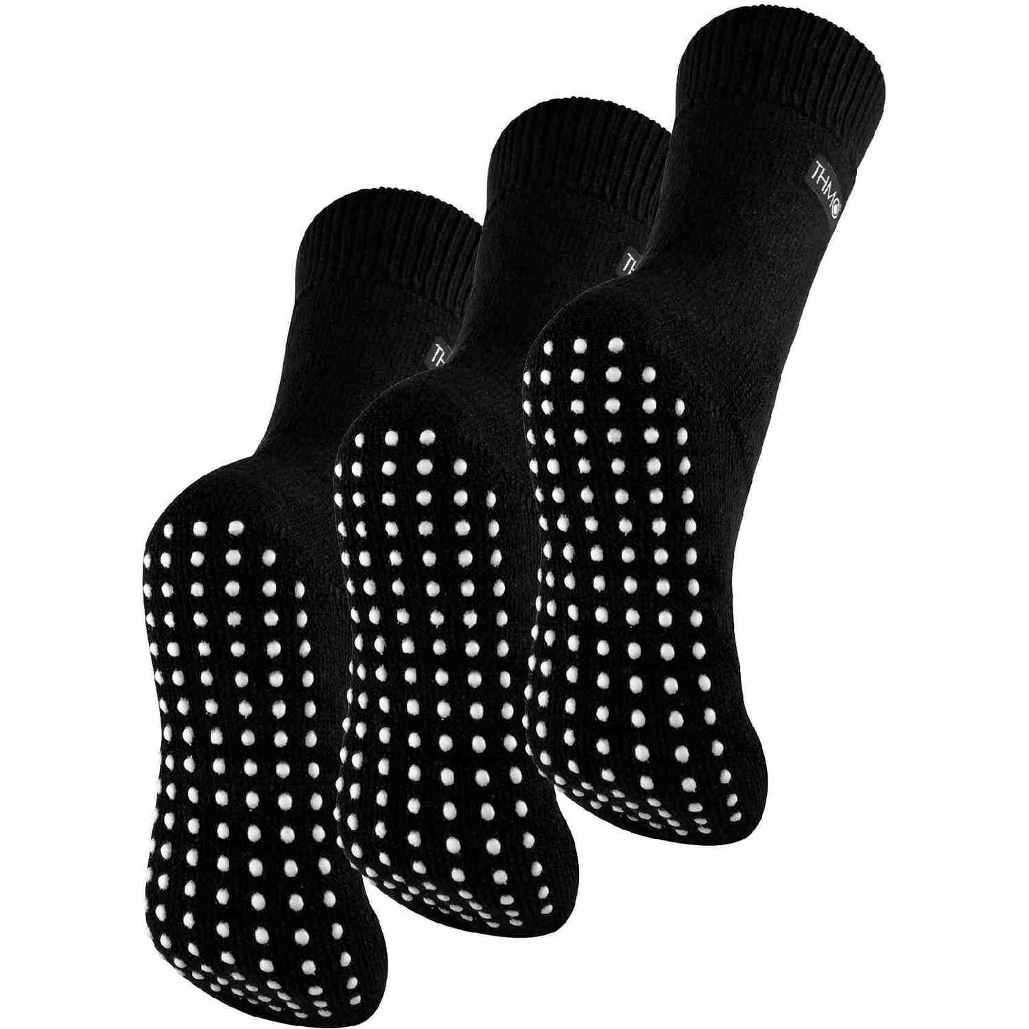 3 Pairs Ladies Fleece Lined Slipper Socks - - Image 4