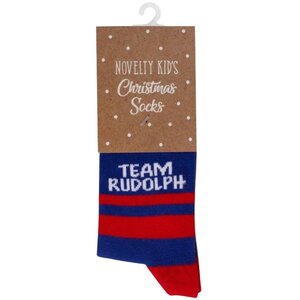 Kid s Novelty Christmas Socks - Team Rudolph