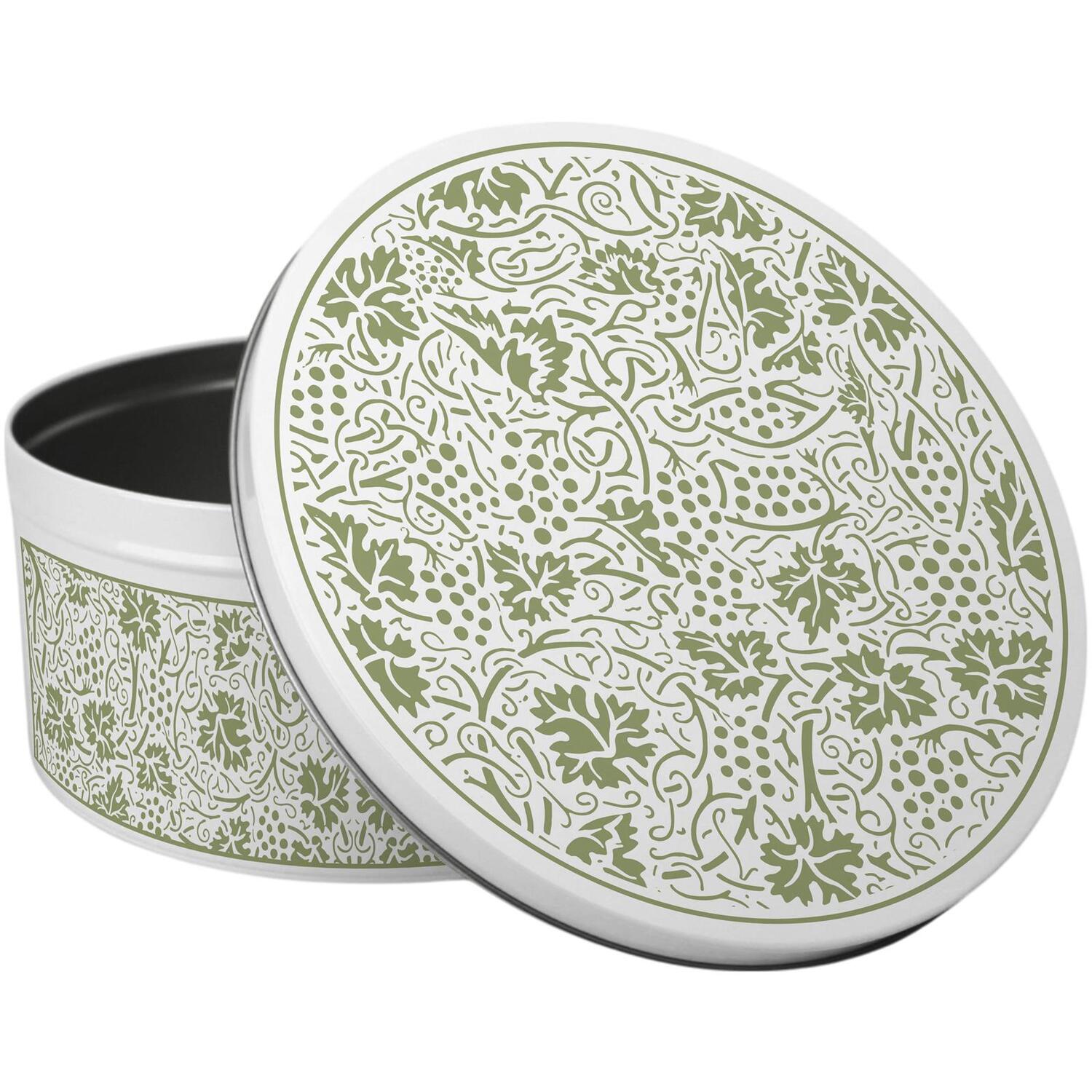 Green Oak Leaves & Berries Round Cake Tin - Large Baking Storage Kitchen Gift - Image 2