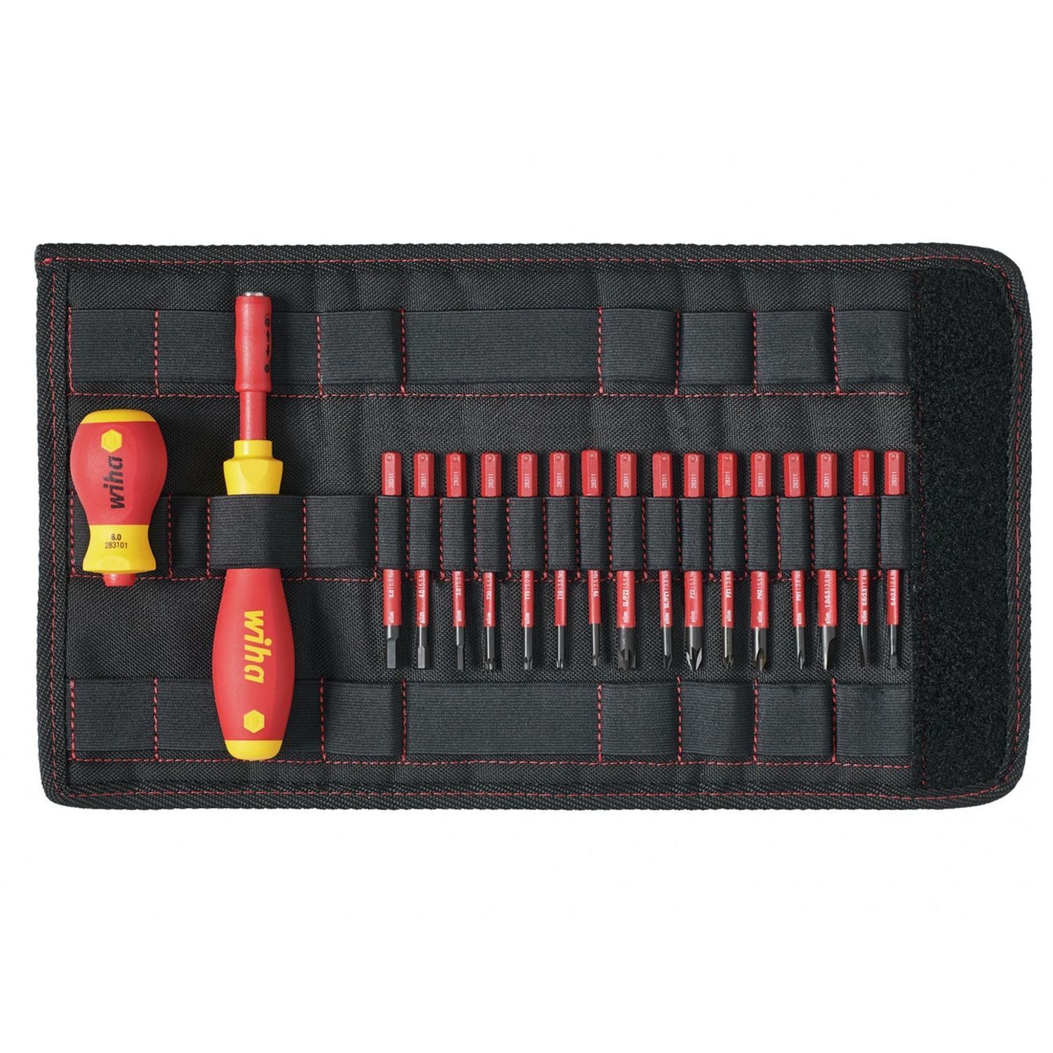 Wiha Softfinish Electric Slimvario Screwdriver Set, 19 Piece - Multi Colour