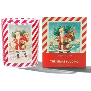 Gisela Graham Nostalgic Santa Christmas Pudding Scented Candle