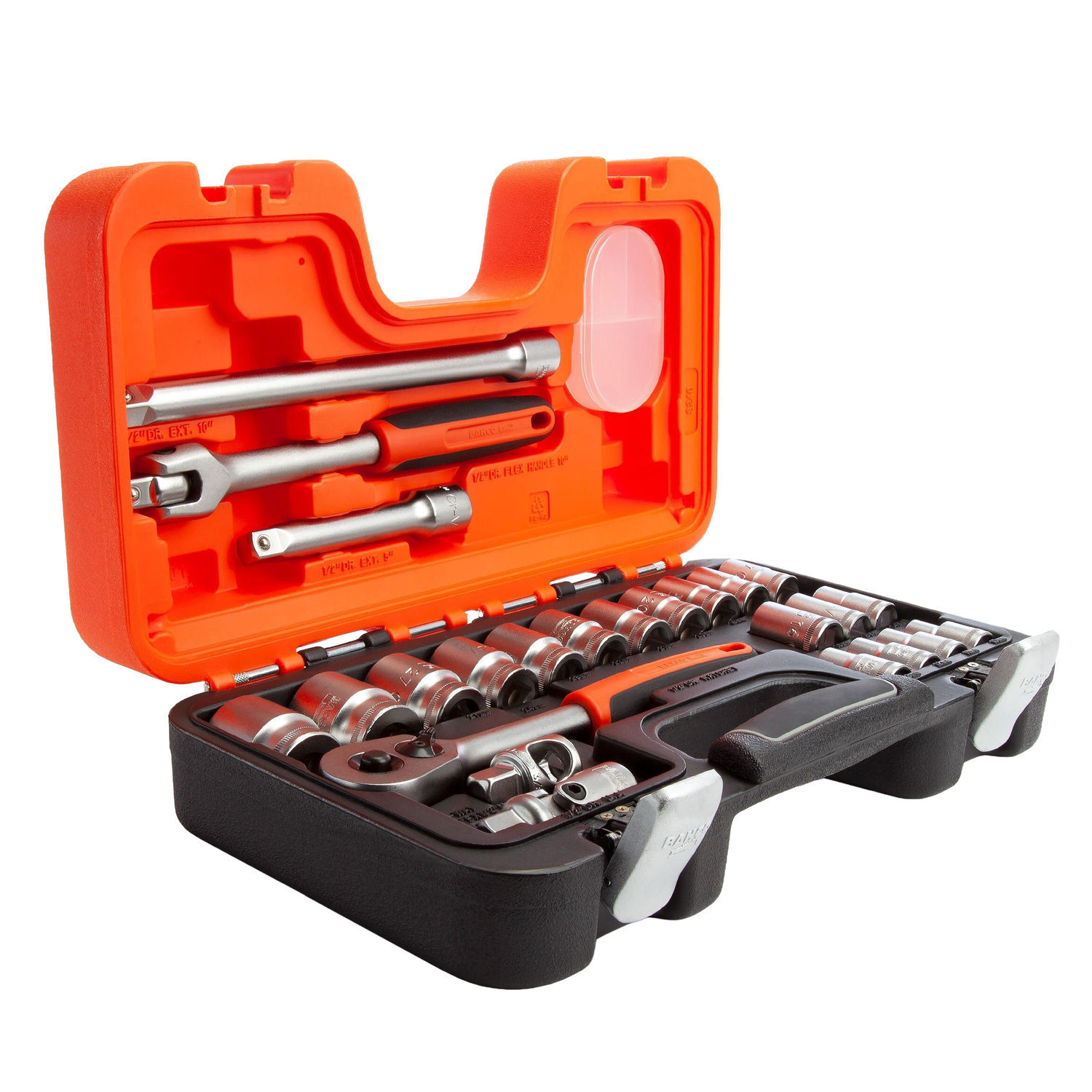 Bahco Square Drive Socket Set (Pack Of 24) - Silver