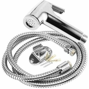 Chrome Handheld Bidet Shower Spray Head with Hose for Toilet