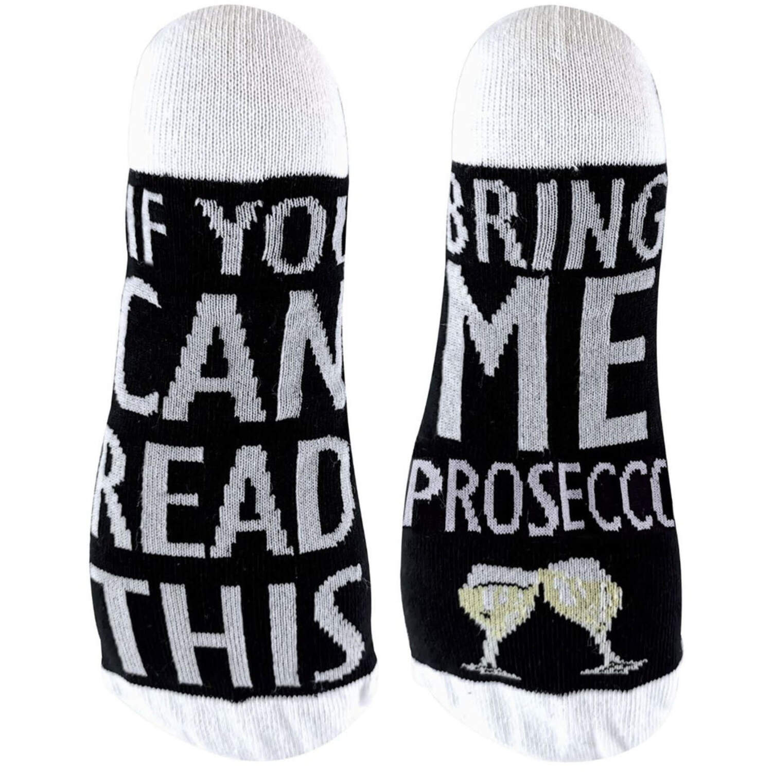 Sock Snob Mens If You Can Read This Socks Bring Me Prosecco - White - Size 4-6.5 - Image 2