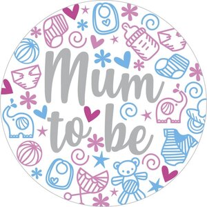 Mum To Be Jumbo Badge Decorative Accessory Pack of 12