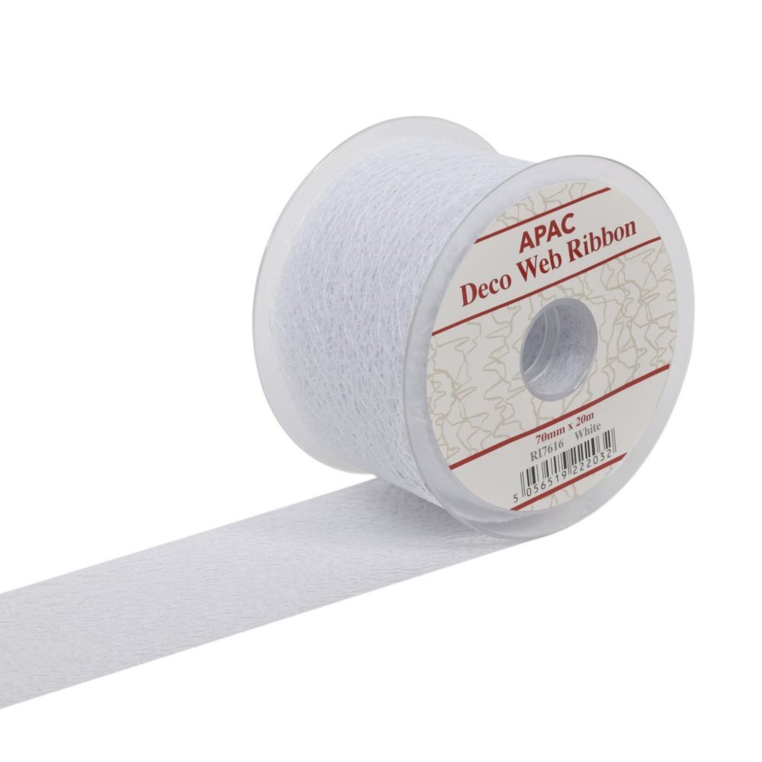  - Deco Web Ribbon 70mm X 20MWhite - Image 3