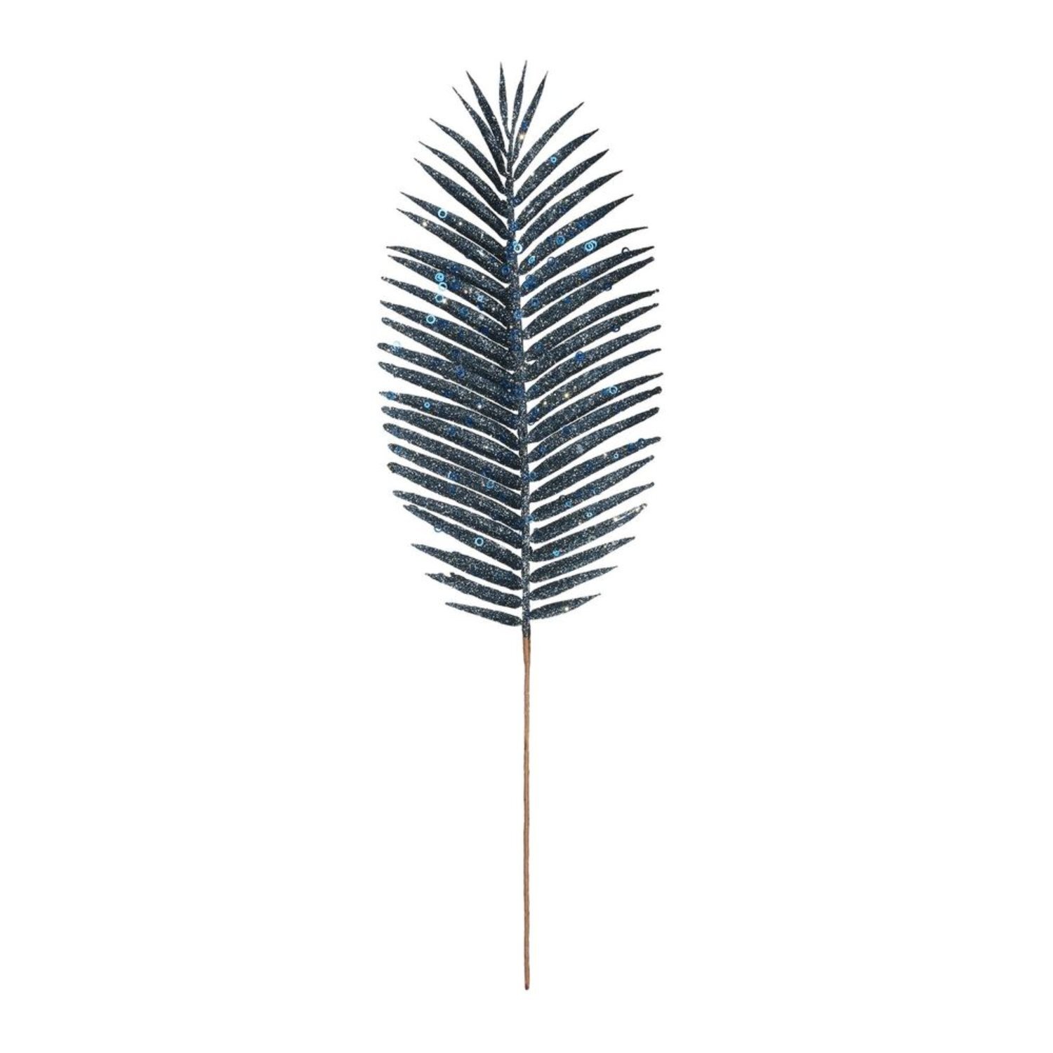 Kdmd Navy Glitter Palm Leaf 3 Pack Party Decoration - Navy