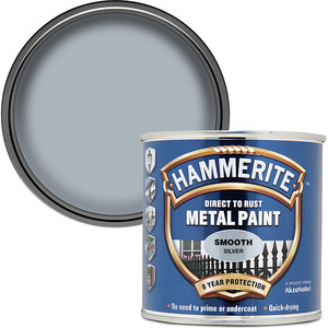 Hammerite Direct To Metal Smooth Silver, 250ml