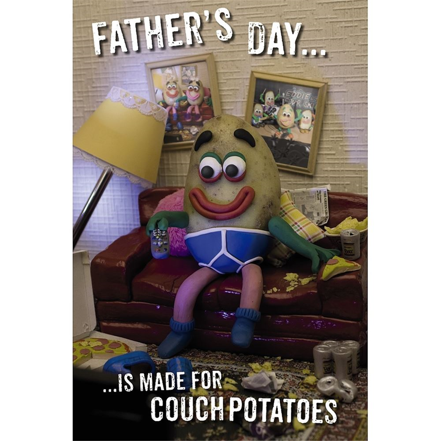 Me To You Couch Potato Funny Father's Day Card - Red - Image 3