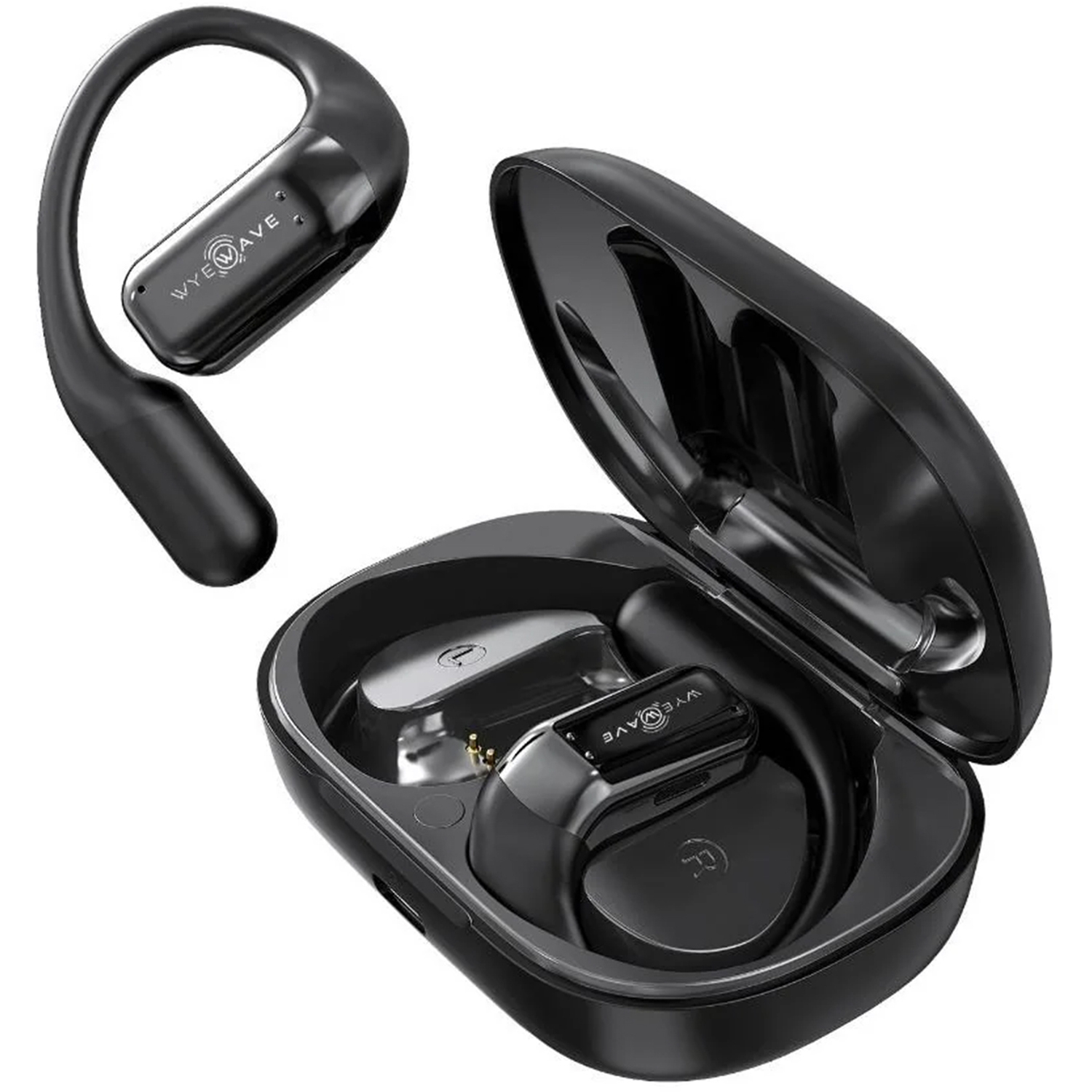 Dragodirect Unisex Black Open Ear True Wireless Stereo Headphones With Earhooks In Size 4 - Image 2
