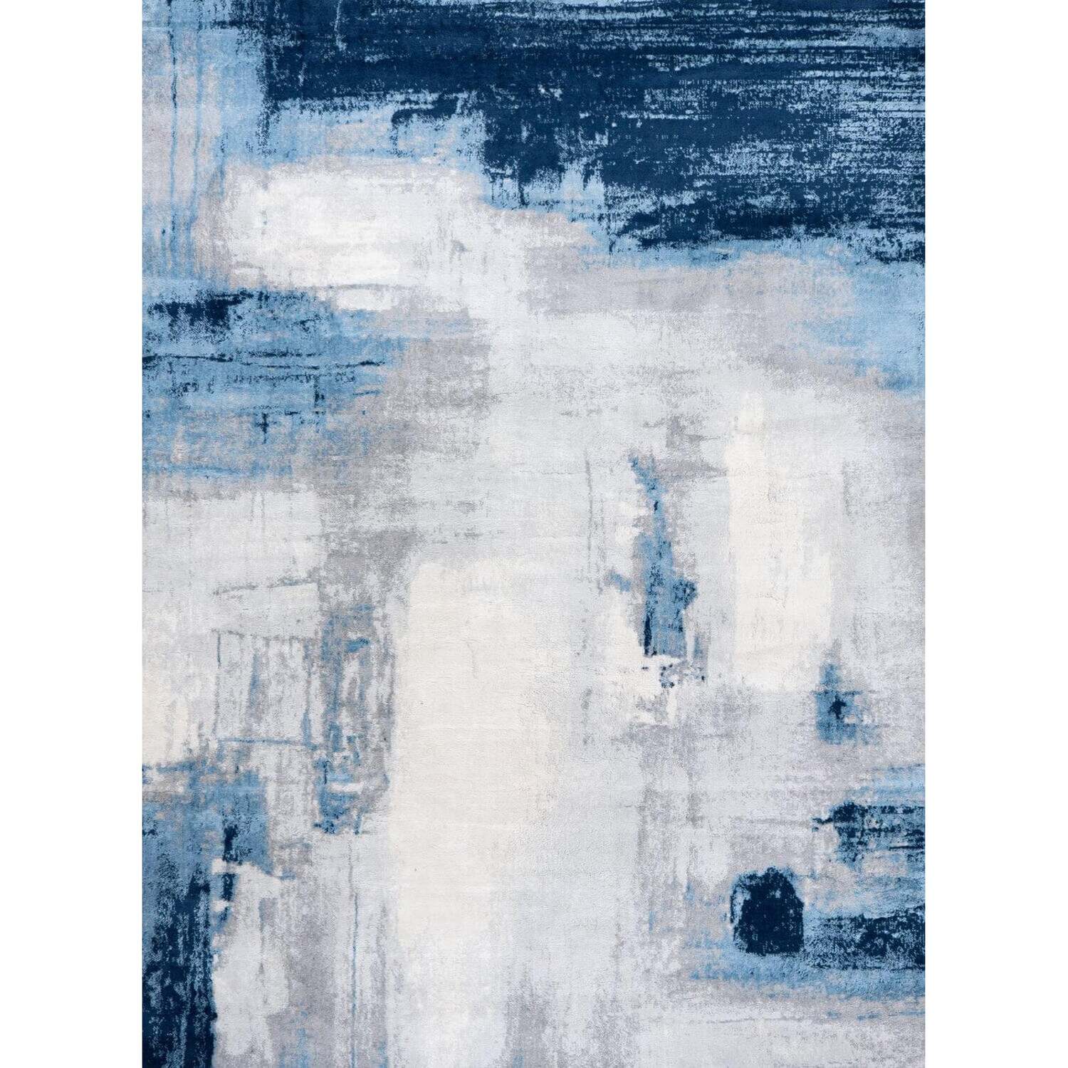 The Rugs Unisex Navy Elaris Stain Resistant Abstract Distressed Living Room Area Rug 410 In | Size: 80Cm X 150Cm - Image 2