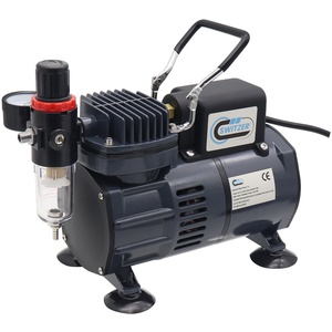 1/5 HP Airbrush Compressor With Dual Fans Grey