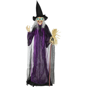 Animated Witch Decoration, Sound, Purple/White