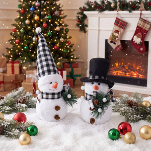 2 Pack Battery Powered Christmas Snowman Decorations