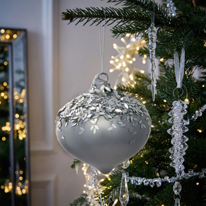 Glitter Top Icy Onion Bauble