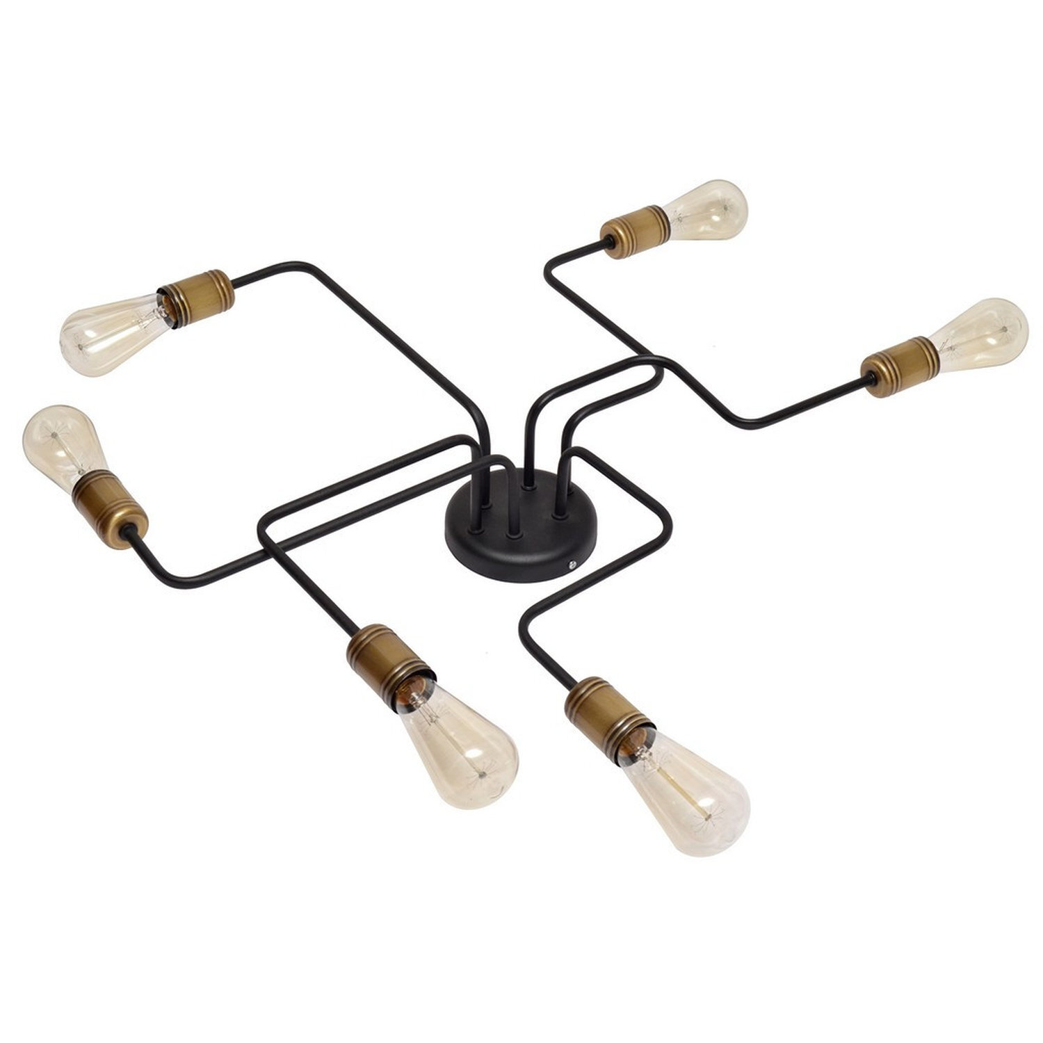 Helam Lighting Tube Ceiling Light Black