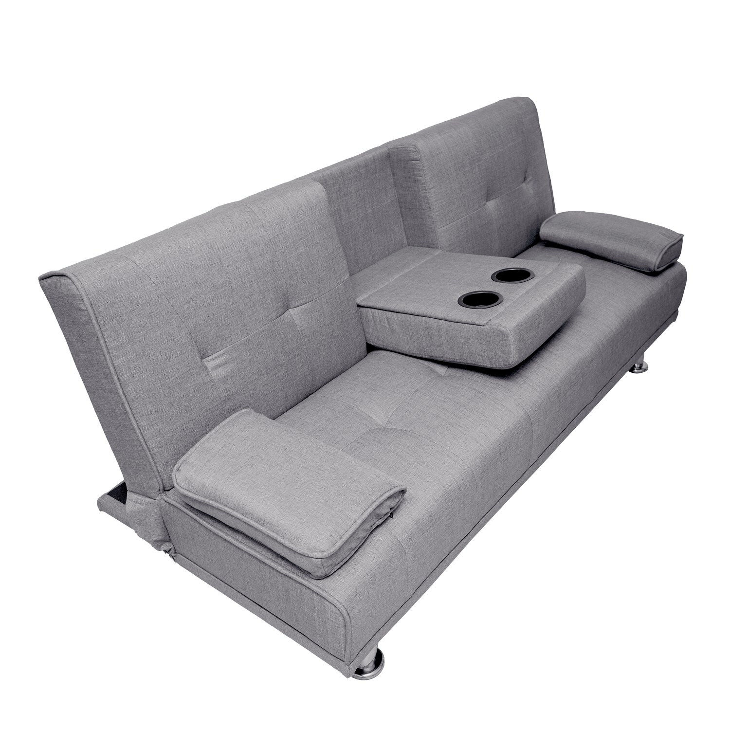 Westwood Fabric Manhattan Sofa Bed Recliner - Grey