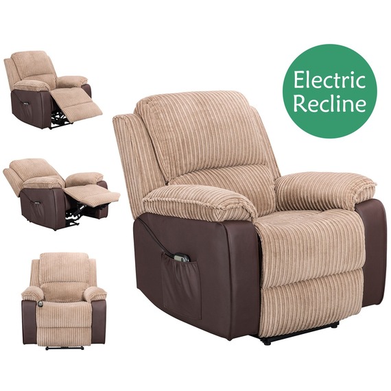 WestWood Fabric Electric Recliner Armchair