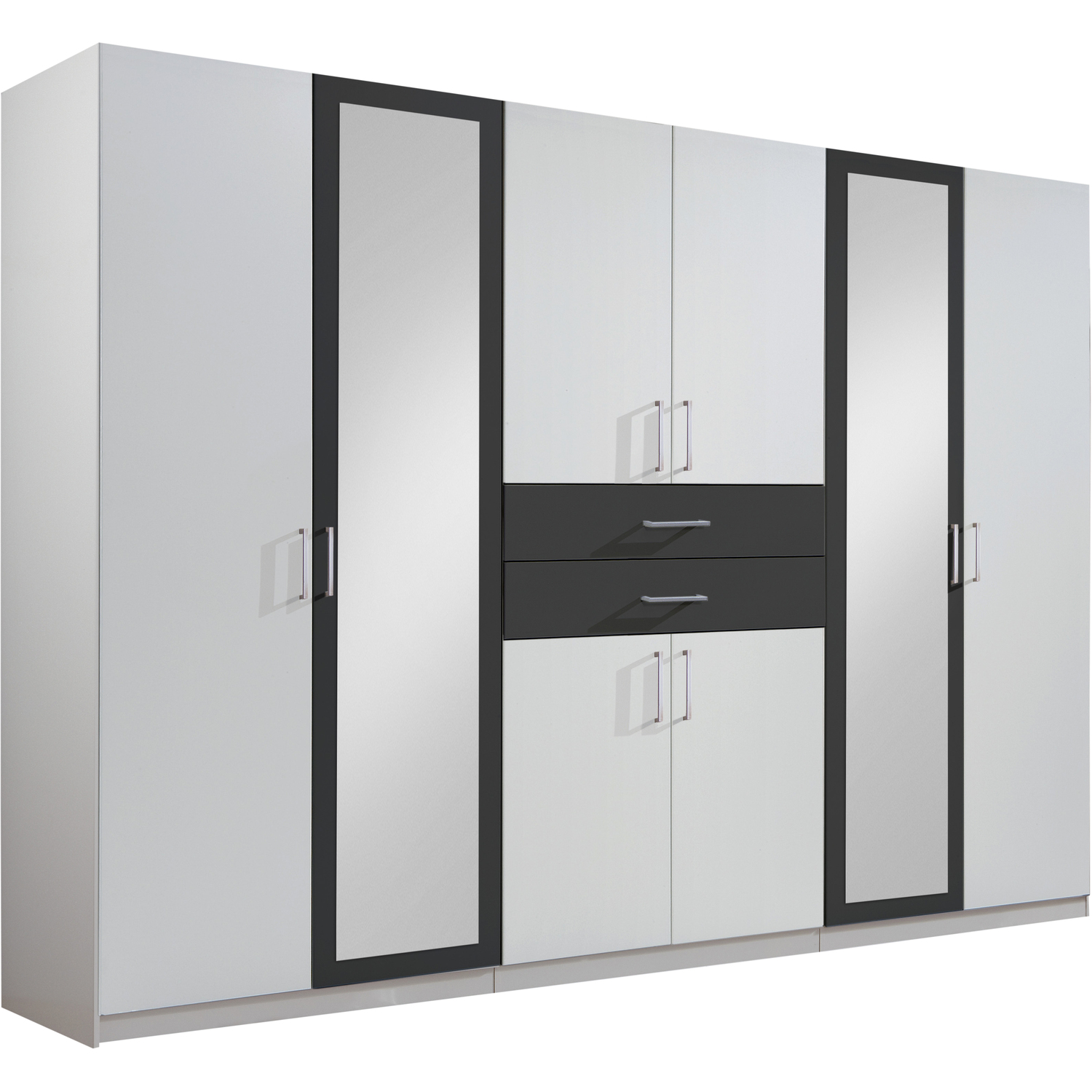 Diver White 5 Door Wardrobe - White