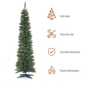 Green HOMCOM 2.1m Artificial Christmas Pine Tree shot 1252099