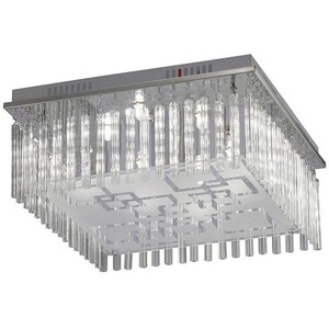 Capella Flush Ceiling 8 Light Polished Chrome, Glass