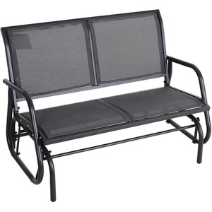Grey Outsunny 2 Person Patio Glider Bench Swing Chair shot 1568928